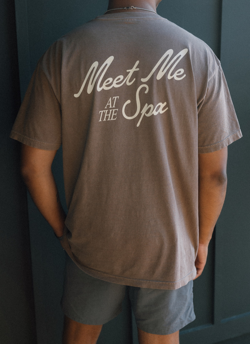 Meet Me At The Spa Retro Unisex T-Shirt | Lucky Owl - Renee Lane Company