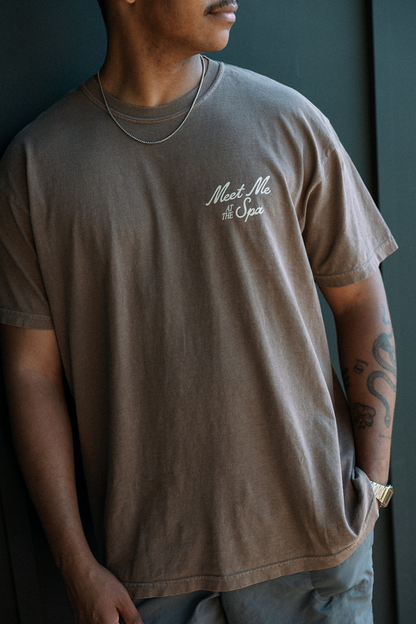 Meet Me At The Spa Retro Unisex T-Shirt | Lucky Owl - Renee Lane Company