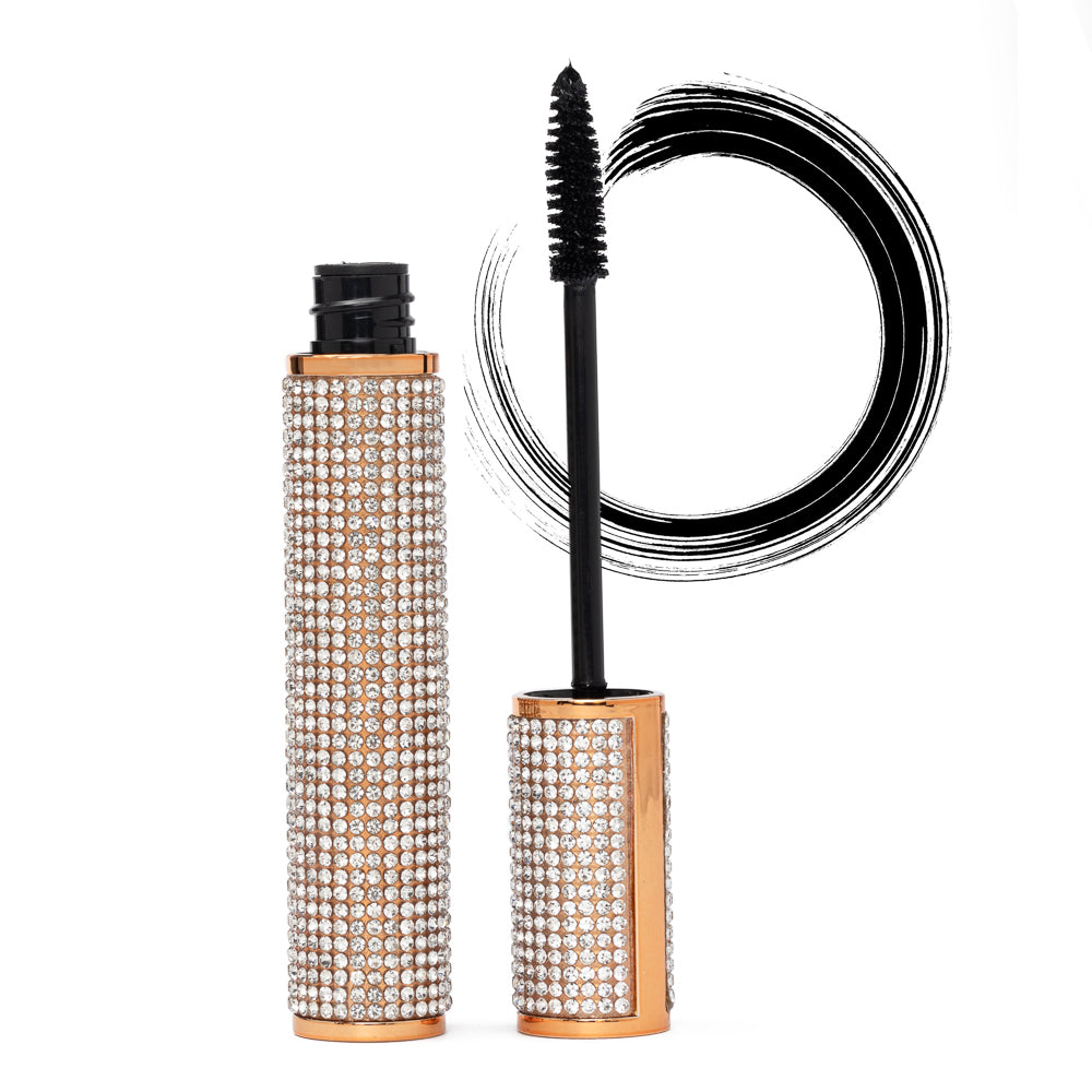 Mega Volume Vegan Mascara Black and Blue – Smudge-Proof with Handmade Diamond Case - Renee Lane Company