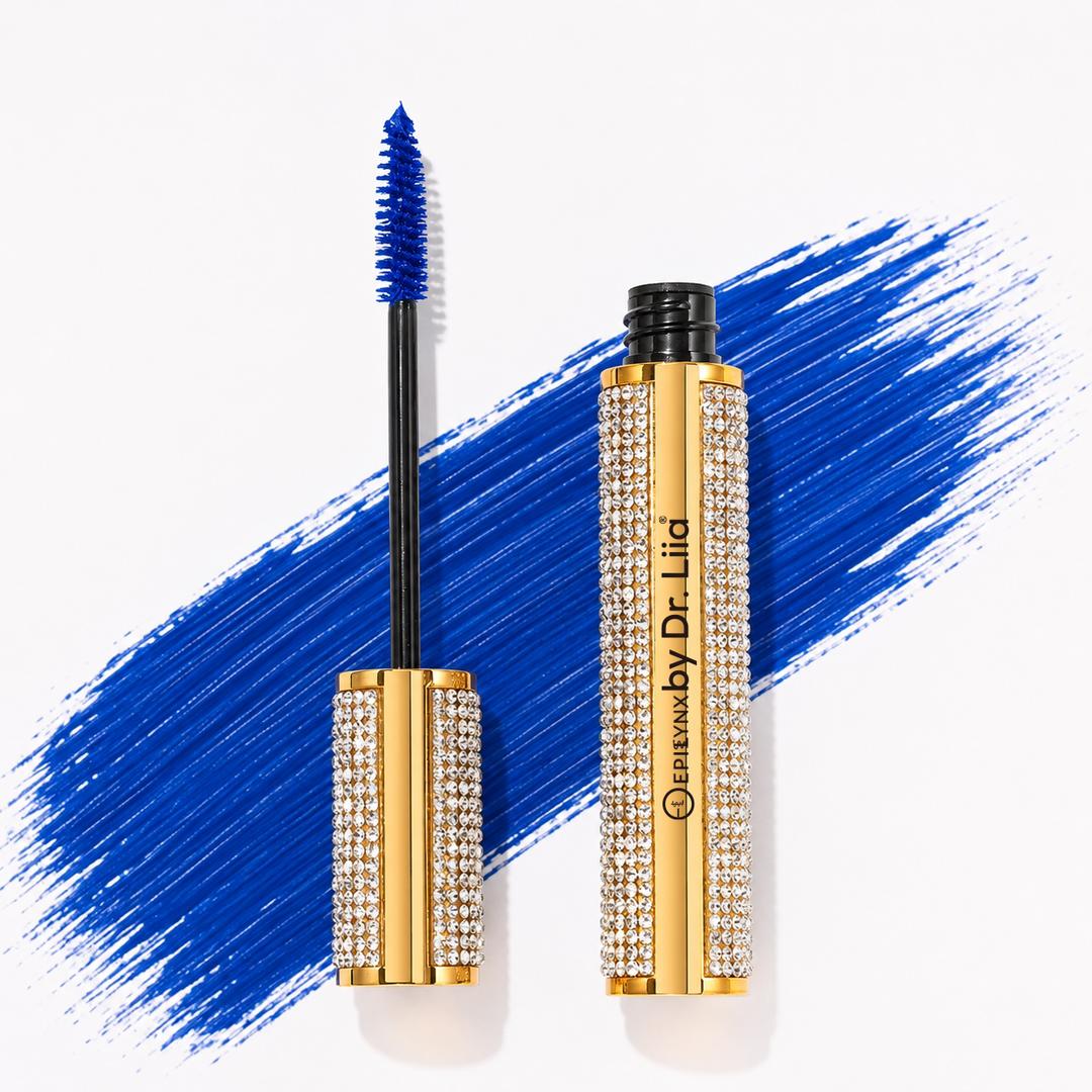 Mega Volume Vegan Mascara Black and Blue – Smudge-Proof with Handmade Diamond Case - Renee Lane Company