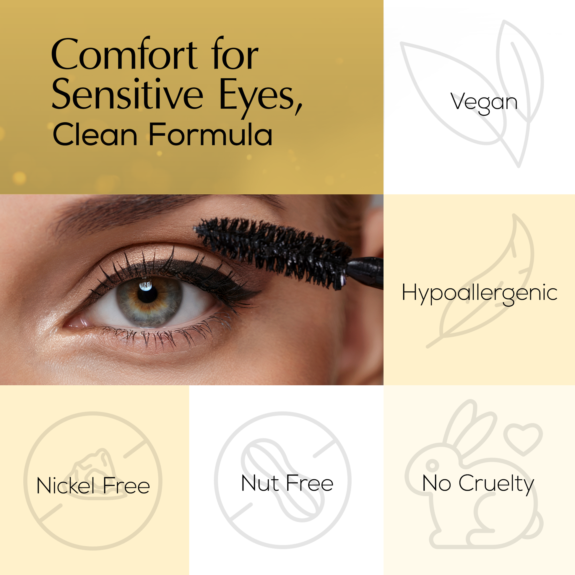 Mega Volume Vegan Mascara Black and Blue – Smudge-Proof with Handmade Diamond Case - Renee Lane Company