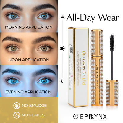 Mega Volume Vegan Mascara Black and Blue – Smudge-Proof with Handmade Diamond Case - Renee Lane Company
