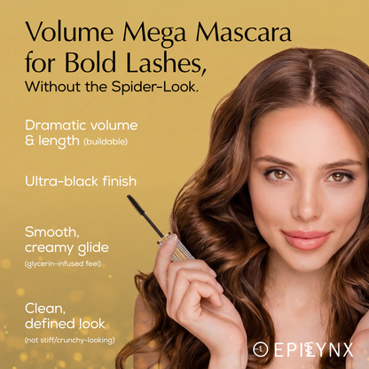 Mega Volume Vegan Mascara Black and Blue – Smudge-Proof with Handmade Diamond Case - Renee Lane Company
