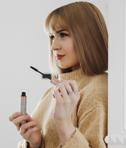 Mega Volume Vegan Mascara Black and Blue – Smudge-Proof with Handmade Diamond Case - Renee Lane Company