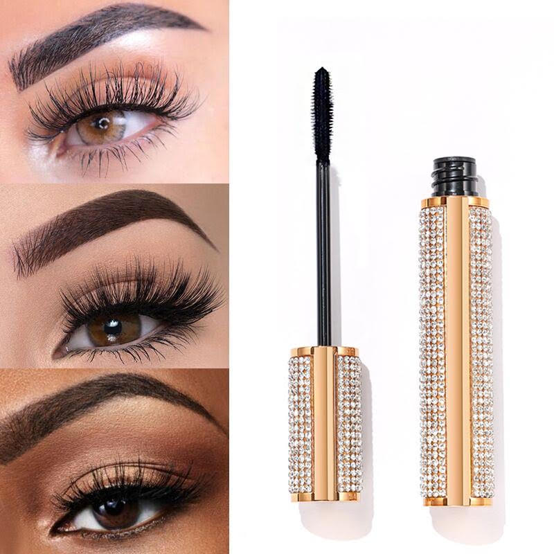 Mega Volume Vegan Mascara Black and Blue – Smudge-Proof with Handmade Diamond Case - Renee Lane Company