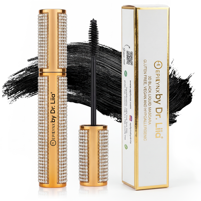 Mega Volume Vegan Mascara Black and Blue – Smudge-Proof with Handmade Diamond Case - Renee Lane Company