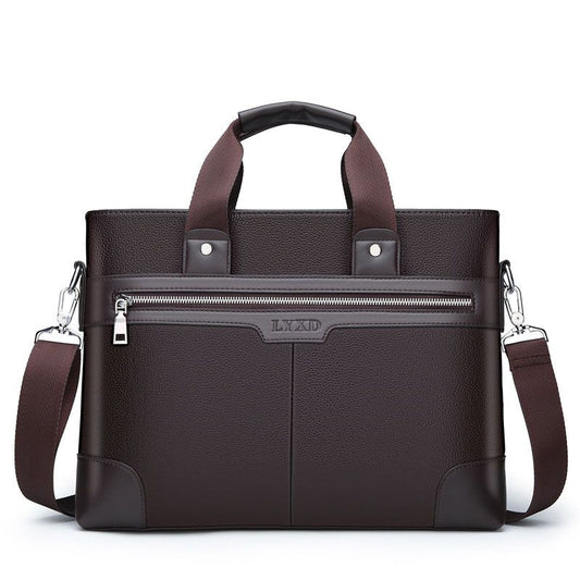 Men's Bag Briefcase Europe And America Men's Business Commuting Handbag Single Shoulder Crossbody Bag Cross Style Computer Bag - Renee Lane Company