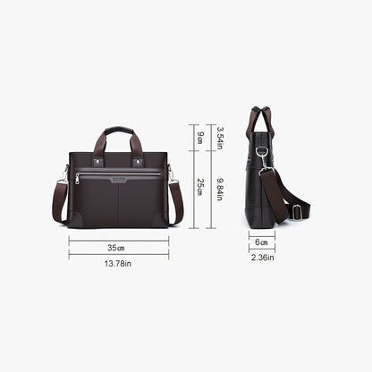 Men's Bag Briefcase Europe And America Men's Business Commuting Handbag Single Shoulder Crossbody Bag Cross Style Computer Bag - Renee Lane Company