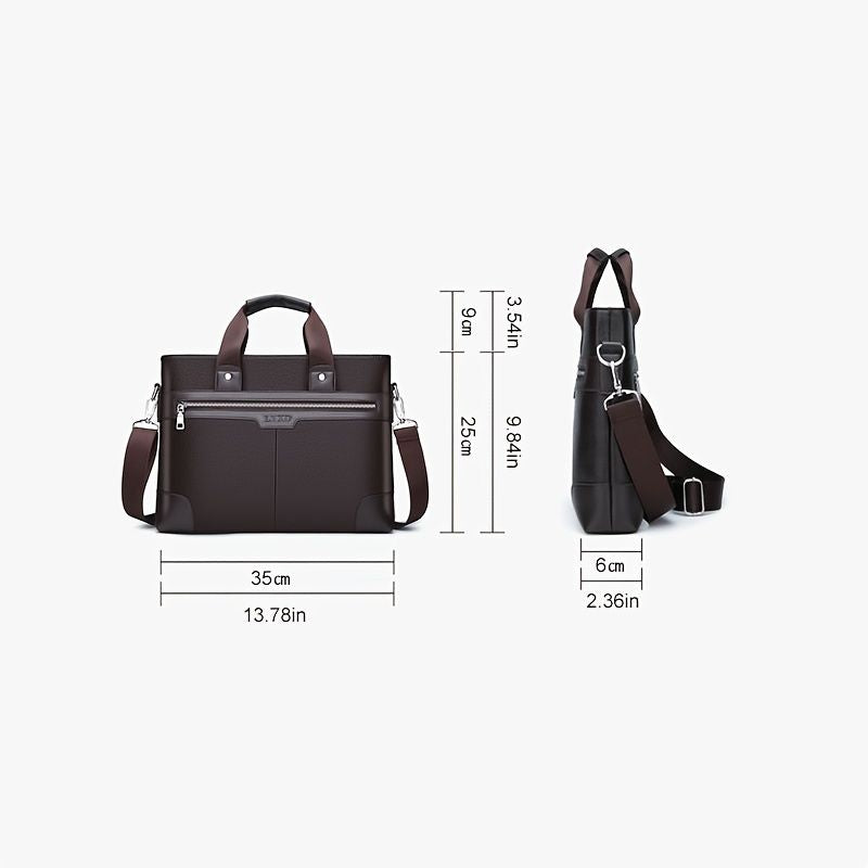 Men's Bag Briefcase Europe And America Men's Business Commuting Handbag Single Shoulder Crossbody Bag Cross Style Computer Bag - Renee Lane Company