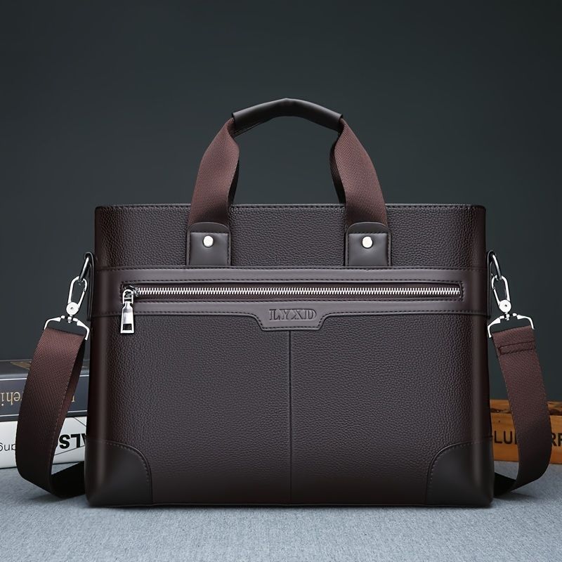 Men's Bag Briefcase Europe And America Men's Business Commuting Handbag Single Shoulder Crossbody Bag Cross Style Computer Bag - Renee Lane Company