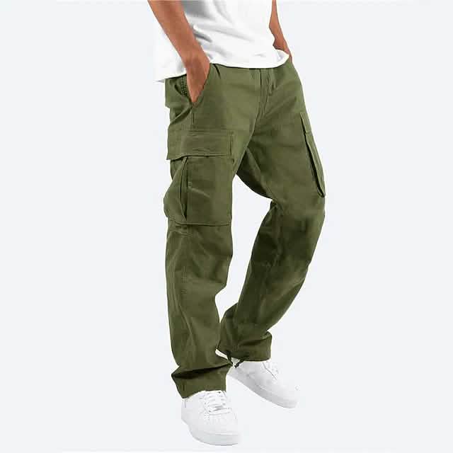 Men's Cargo Pants Trousers Drawstring Elastic Waist Multi Pocket - Renee Lane Company