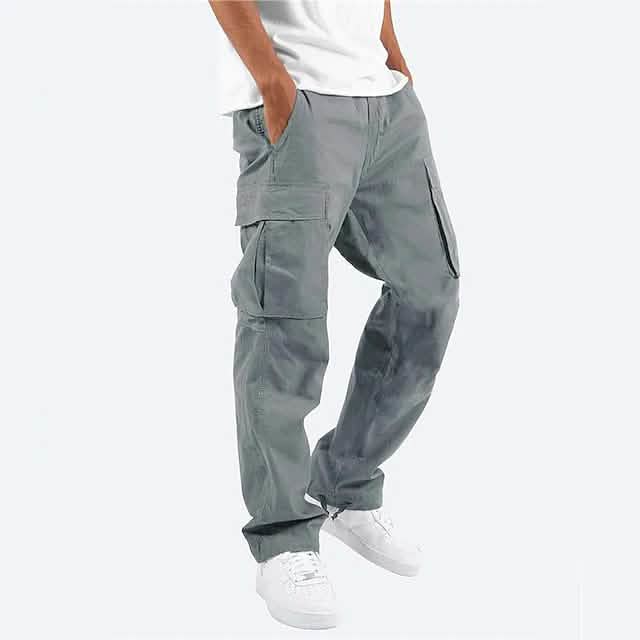 Men's Cargo Pants Trousers Drawstring Elastic Waist Multi Pocket - Renee Lane Company