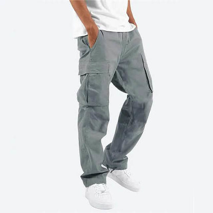 Men's Cargo Pants Trousers Drawstring Elastic Waist Multi Pocket - Renee Lane Company