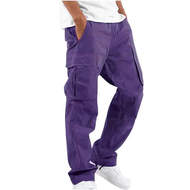 Men's Cargo Pants Trousers Drawstring Elastic Waist Multi Pocket - Renee Lane Company