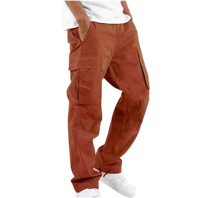 Men's Cargo Pants Trousers Drawstring Elastic Waist Multi Pocket - Renee Lane Company