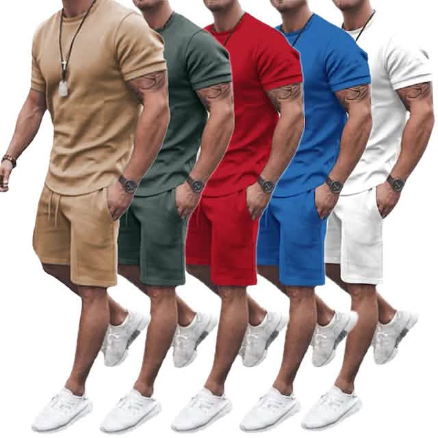Men's Casual Activewear Running T-Shirt with Shorts - Renee Lane Company