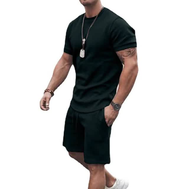 Men's Casual Activewear Running T-Shirt with Shorts - Renee Lane Company
