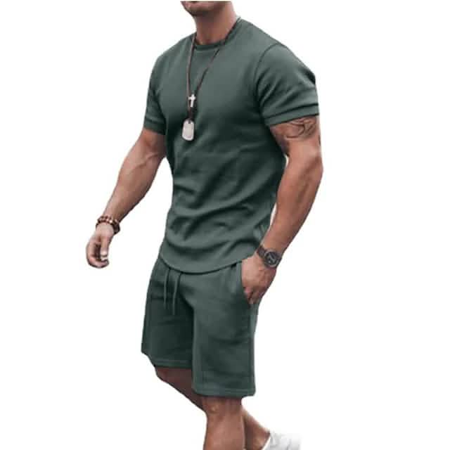 Men's Casual Activewear Running T-Shirt with Shorts - Renee Lane Company