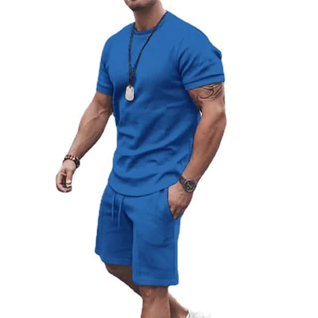 Men's Casual Activewear Running T-Shirt with Shorts - Renee Lane Company