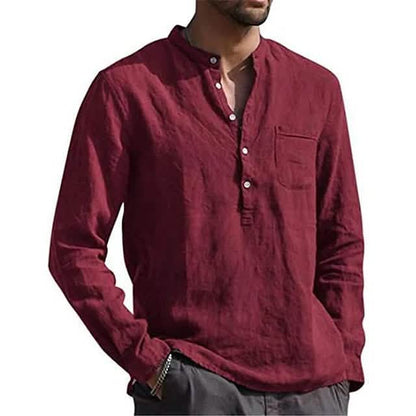 Men's Casual Button Down Shirts Long Sleeve Tops - Renee Lane Company