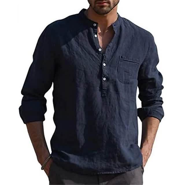 Men's Casual Button Down Shirts Long Sleeve Tops - Renee Lane Company