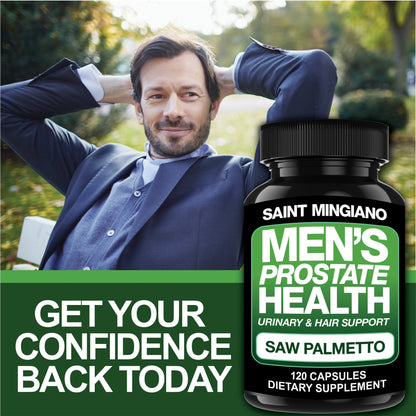 Men's Prostate Health - 120 Capsules of Advanced Prostate Supplements for Men with Saw Palmetto - Renee Lane Company