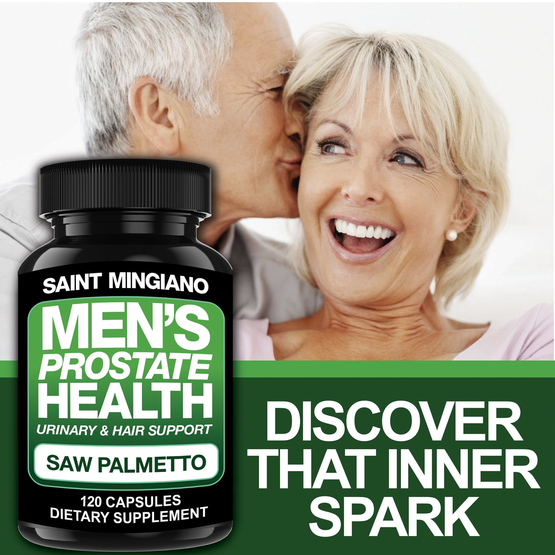 Men's Prostate Health - 120 Capsules of Advanced Prostate Supplements for Men with Saw Palmetto - Renee Lane Company