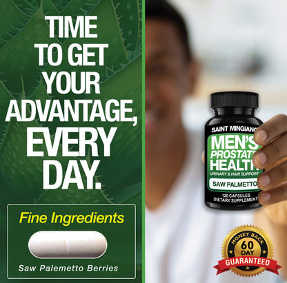 Men's Prostate Health - 120 Capsules of Advanced Prostate Supplements for Men with Saw Palmetto - Renee Lane Company