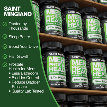 Men's Prostate Health - 120 Capsules of Advanced Prostate Supplements for Men with Saw Palmetto - Renee Lane Company