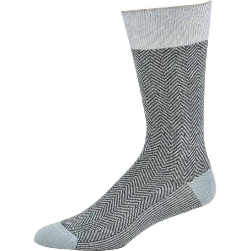 Men's Socks Dark Herringbone Design Crew 3 Pair Packs - Renee Lane Company
