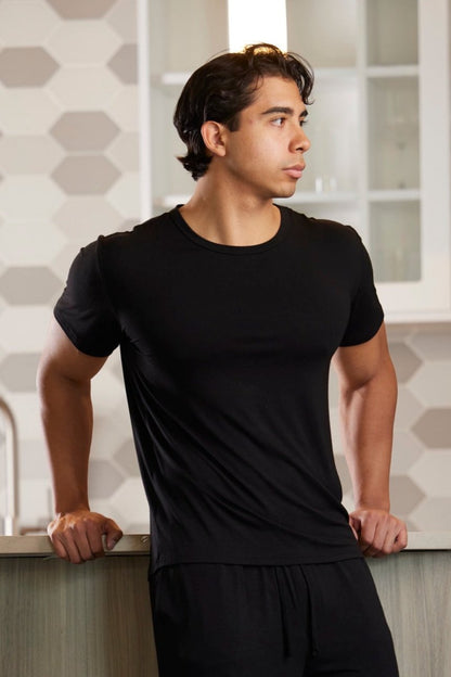 Men's Soft Bamboo Lounge Short Sleeve T-Shirt - Renee Lane Company