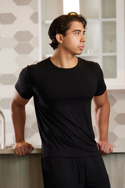 Men's Soft Bamboo Lounge Short Sleeve T-Shirt - Renee Lane Company