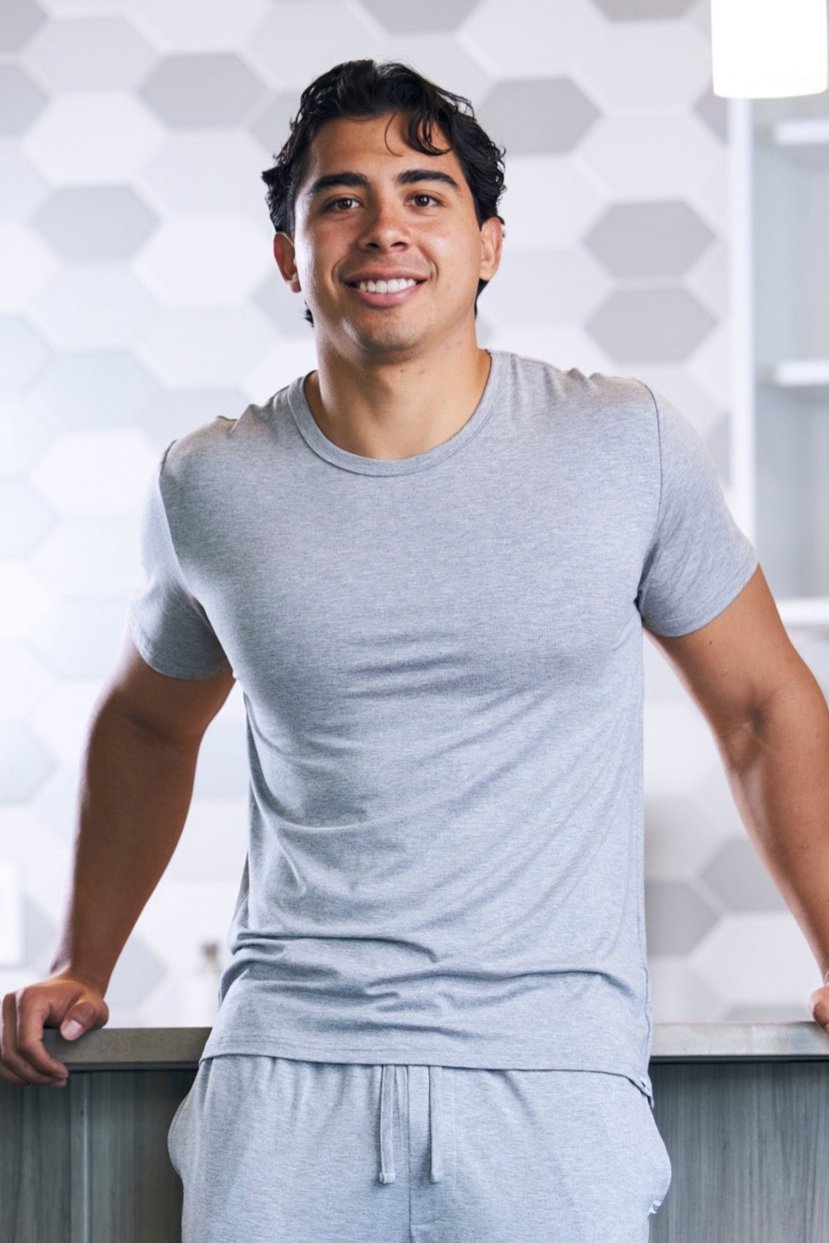Men's Soft Bamboo Lounge Short Sleeve T-Shirt - Renee Lane Company
