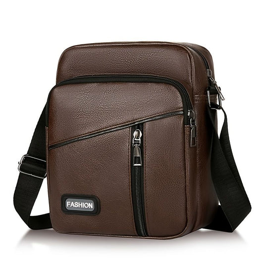 Men's Vintage PU Leather Shoulder Bag - Renee Lane Company