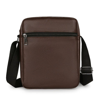 Men's Vintage PU Leather Shoulder Bag - Renee Lane Company