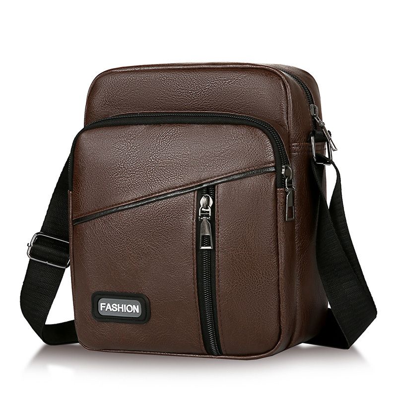 Men's Vintage PU Leather Shoulder Bag - Renee Lane Company