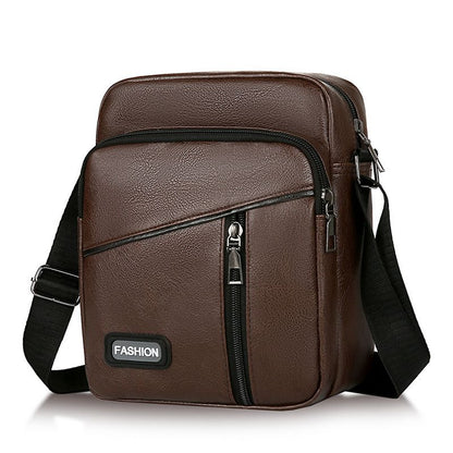 Men's Vintage PU Leather Shoulder Bag - Renee Lane Company