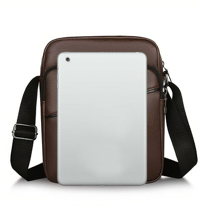 Men's Vintage PU Leather Shoulder Bag - Renee Lane Company