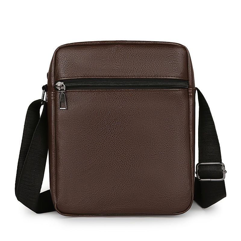 Men's Vintage PU Leather Shoulder Bag - Renee Lane Company