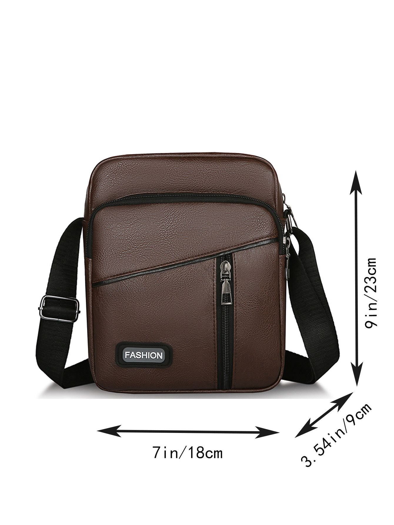 Men's Vintage PU Leather Shoulder Bag - Renee Lane Company