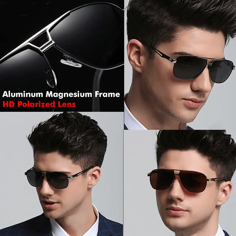 Mens Polarized Pilot Sunglasses Outdoor Driving UV400 Sun Glasses Sport Eyewear - Renee Lane Company