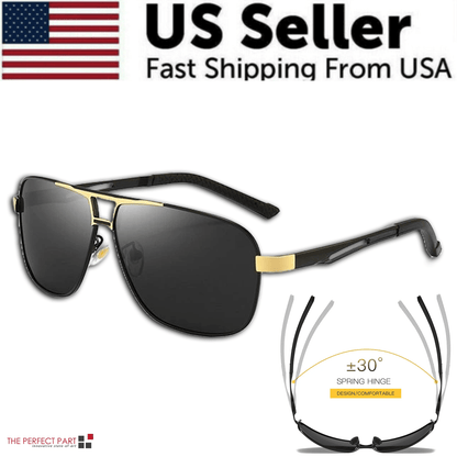 Mens Polarized Pilot Sunglasses Outdoor Driving UV400 Sun Glasses Sport Eyewear - Renee Lane Company