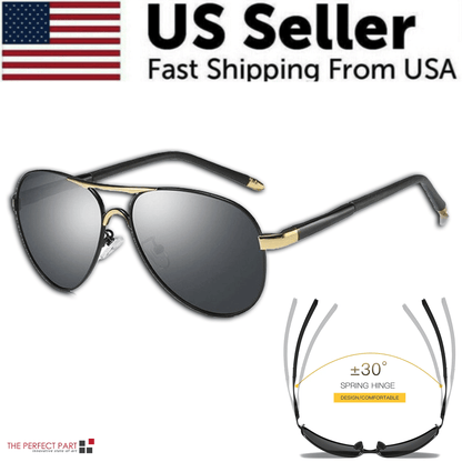 Mens Polarized Pilot Sunglasses Outdoor Driving UV400 Sun Glasses Sport Eyewear - Renee Lane Company