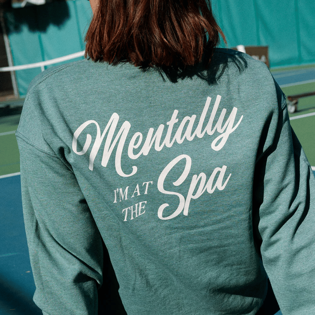 Mentally I’m At The Spa Unisex Crew Neck Sweatshirt | Lucky Owl - Renee Lane Company