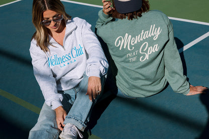 Mentally I’m At The Spa Unisex Crew Neck Sweatshirt | Lucky Owl - Renee Lane Company
