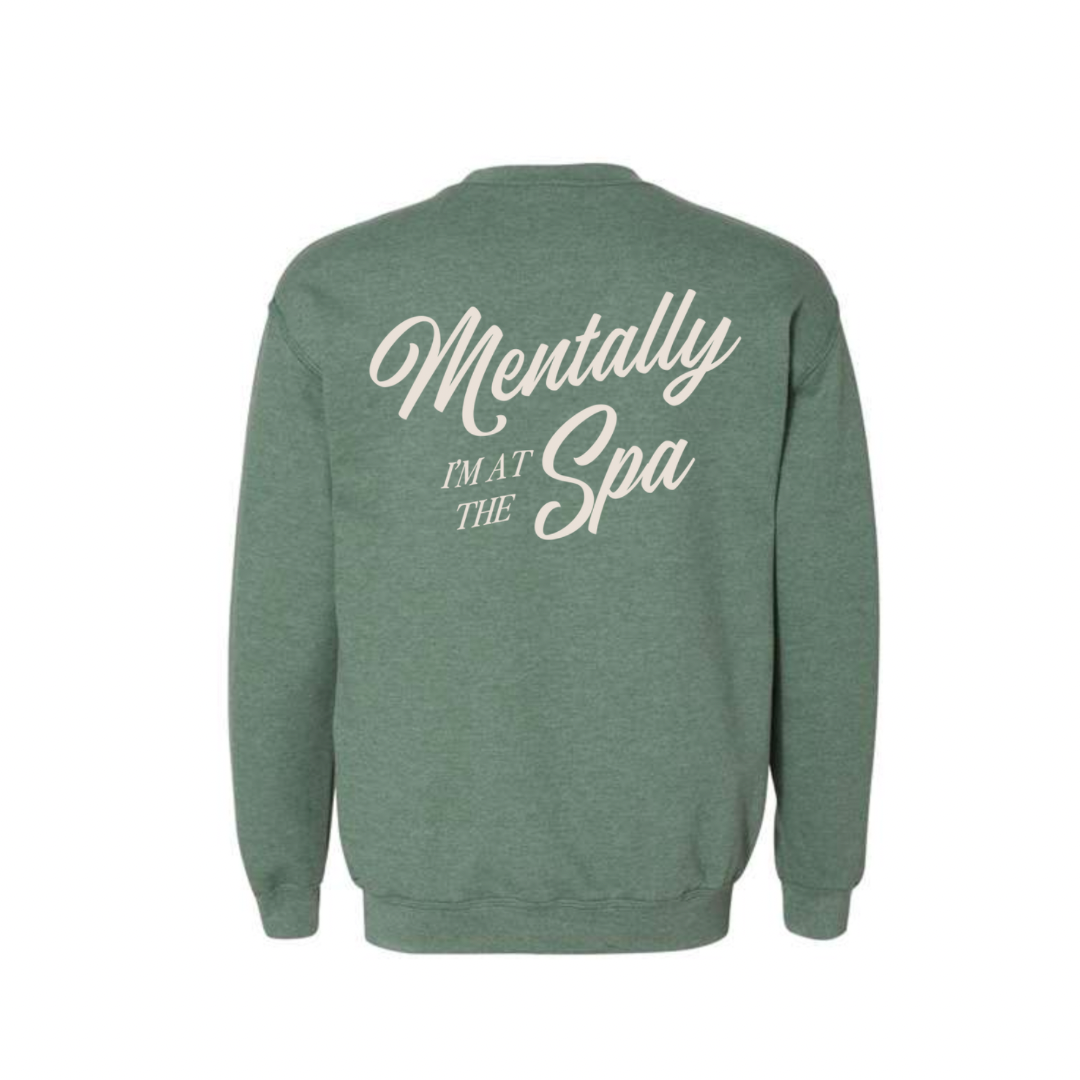 Mentally I’m At The Spa Unisex Crew Neck Sweatshirt | Lucky Owl - Renee Lane Company