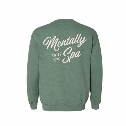 Mentally I’m At The Spa Unisex Crew Neck Sweatshirt | Lucky Owl - Renee Lane Company