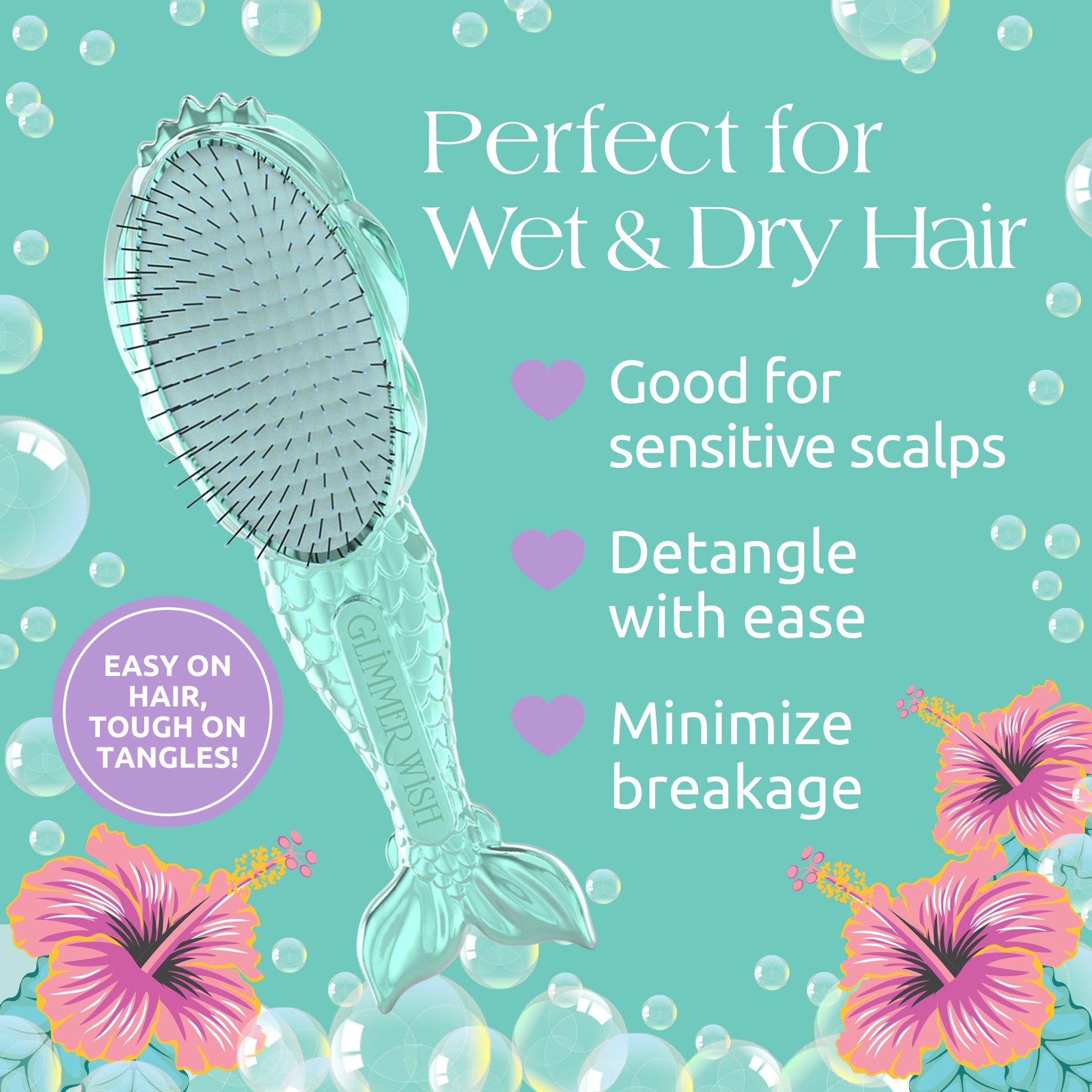 Mermaid Detangling Hair Brush - Renee Lane Company