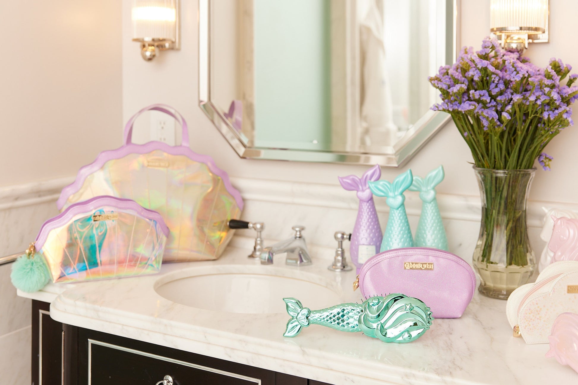 Mermaid Shell Cosmetic Bag - Renee Lane Company