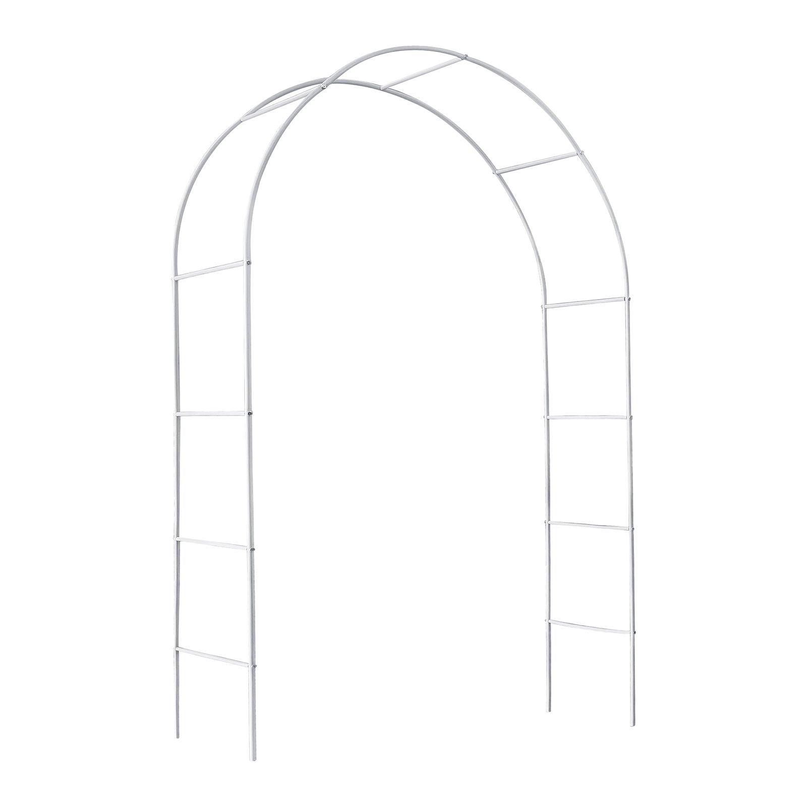Metal Garden Arch Trellis,Adjustable Arbor Trellis,White - Renee Lane Company